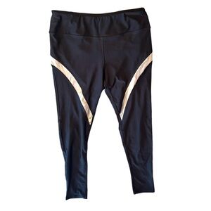 X by Gottex Black High Waisted 7/8 Activewear Athletic Leggings